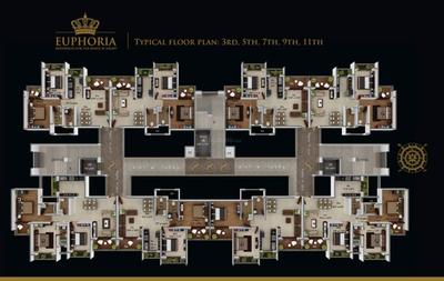 Project Image of 443.0 - 554.48 Sq.ft 2 BHK Apartment for buy in Euphoria