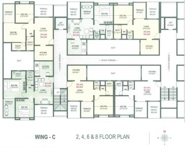 Project Image of 503.0 - 513.0 Sq.ft 2 BHK Apartment for buy in Shyama Wisteria C Building Phase II