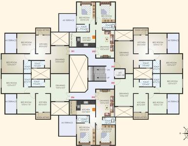 Project Image of 392.0 - 620.0 Sq.ft 2 BHK Apartment for buy in Galaxy Mansion VII