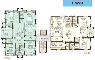 Project Image of 2755.0 - 3185.0 Sq.ft 3 BHK Apartment for buy in Sri Aditya Hill Top