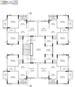 Project Image of 534.97 - 798.79 Sq.ft 2 BHK Apartment for buy in Siddhi Nandan