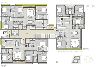 Project Image of 1911.0 - 6203.0 Sq.ft 3 BHK Apartment for buy in Avadh Ercole
