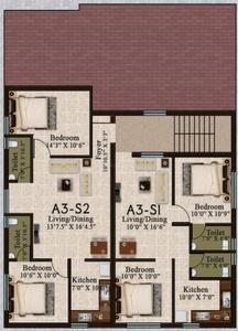 Project Image of 745.0 - 915.0 Sq.ft 2 BHK Apartment for buy in Golden Shri Vaaru