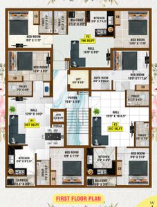 Project Image of 766.0 - 1178.0 Sq.ft 2 BHK Apartment for buy in Bharathi Sai Hazel Apartment