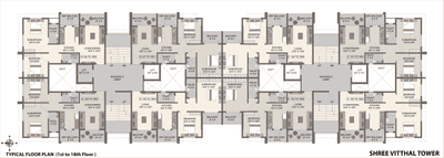 Project Image of 936.0 - 1008.0 Sq.ft 2 BHK Apartment for buy in Shree Vitthal Towers Building C And D