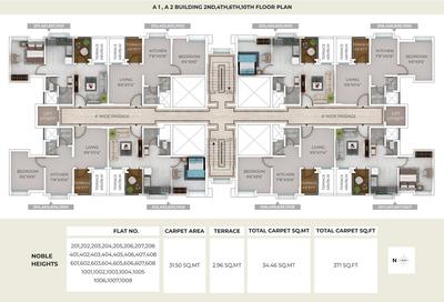 Project Image of 336.0 - 446.0 Sq.ft 1 BHK Apartment for buy in Nobles Heights Building A1 And A2 Phase 1