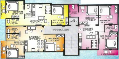 Project Image of 860.0 - 1100.0 Sq.ft 2 BHK Apartment for buy in Riddhi N S Tower
