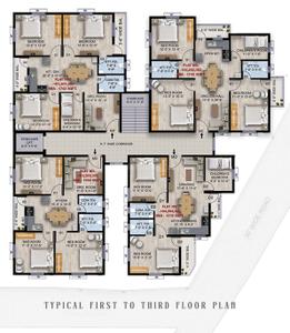 Project Image of 1150 Sq.ft 3 BHK Apartment / Flat for sale in Madanpur for Rs. 8250000