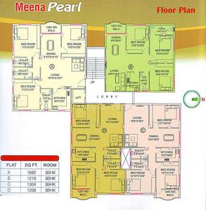 Project Image of 1210.0 - 1662.0 Sq.ft 3 BHK Apartment for buy in GPS Meena Pearl