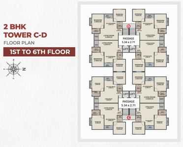 Project Image of 619.46 - 831.62 Sq.ft 2 BHK Apartment for buy in Unity Malbar Gold
