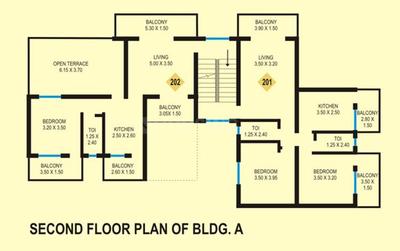 Project Image of 804.0 - 880.0 Sq.ft 1 BHK Apartment for buy in Saldanha Kieran Apartments Phase I