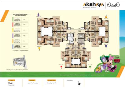 Project Image of 711.45 - 875.53 Sq.ft 2 BHK Apartment for buy in Akshaya Orlando