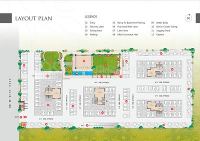 Project Image of 1227.0 - 1741.0 Sq.ft 2 BHK Apartment for buy in Orchid Greens