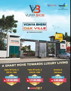 Image of 2340 Sq.ft 3 BHK Villa for sale in Vijaya Bheri OAK Ville, Taramatipet, Hyderabad for Rs. 12500000