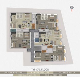 Project Image of 830.0 - 920.0 Sq.ft 2 BHK Apartment for buy in Kaizen Venba