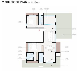 Project Image of 736.14 - 909.55 Sq.ft 2 BHK Apartment for buy in Leela II