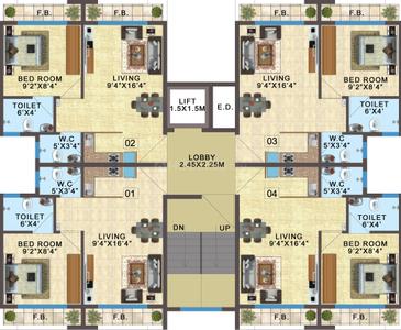 Project Image of 0.0 - 497.0 Sq.ft 1 BHK Apartment for buy in EV Heart City