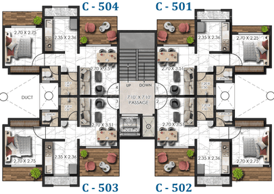 Project Image of 469.0 - 831.0 Sq.ft 1 RK Apartment for buy in SP Residency