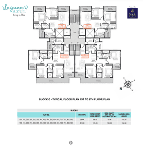 Project Image of 1205.55 - 1516.96 Sq.ft 2 BHK Apartment for buy in MVR Laguna Azul