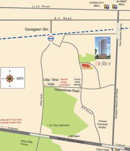Project Image of 0.0 - 981.0 Sq.ft 3 BHK Apartment for buy in Romell Aether Wing B2 Phase 1B From 21st To 33rd Floor