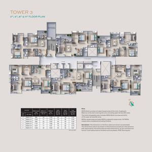 Project Image of 1077.0 - 1435.0 Sq.ft 3 BHK Apartment for buy in F Residences Merlin Phase II