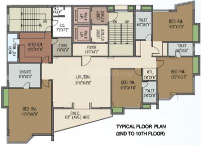 Project Image of 0.0 - 3219.0 Sq.ft 4 BHK Apartment for buy in Gurukul Grandeur