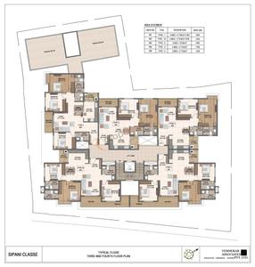 Project Image of 655.0 - 1560.0 Sq.ft 1 BHK Apartment for buy in Sipani Classe