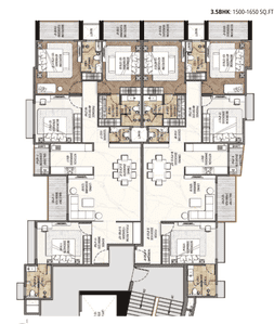 Project Image of 1300.0 - 1770.0 Sq.ft 3 BHK Apartment for buy in Mitani Sky 9