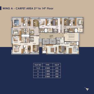 Project Image of 384.0 - 1242.0 Sq.ft 1 BHK Apartment for buy in Pranami Bliss
