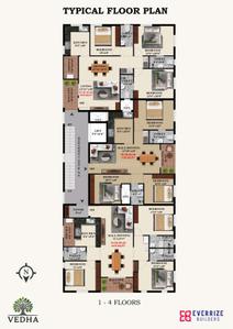 Project Image of 674.0 - 1030.0 Sq.ft 2 BHK Apartment for buy in Everrize Vedha