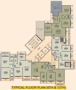Project Image of 344.0 - 515.0 Sq.ft 2 BHK Apartment for buy in Asian Galaxy B Wing