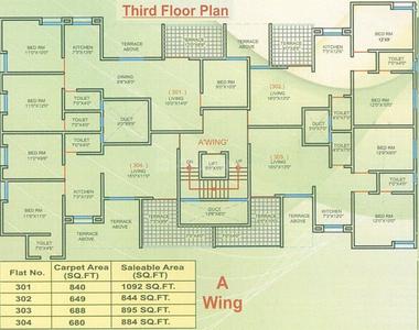 Project Image of 1377 Sq.ft 2 BHK Apartment / Flat for sale in Kondhwa Budruk for Rs. 6000000