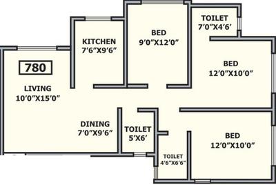 Project Image of 613.0 - 807.0 Sq.ft 2 BHK Apartment for buy in Bidker Pawan Paradise