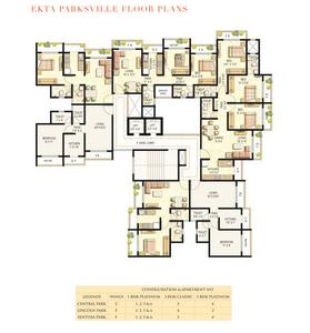 Project Image of 630.0 - 1350.0 Sq.ft 1 BHK Apartment for buy in Ekta Parksville Phase III