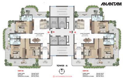 Project Image of 2051.0 - 3101.0 Sq.ft 3 BHK Apartment for buy in Ganga Anantam