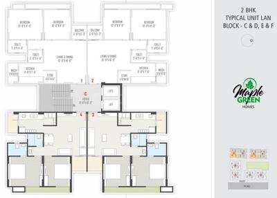 Project Image of 676.0 - 869.0 Sq.ft 2 BHK Apartment for buy in Maple Green Homes