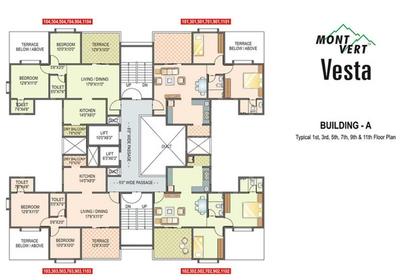 Project Image of 348.0 - 689.0 Sq.ft 1 BHK Apartment for buy in Mont Vert Vesta