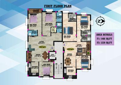 Project Image of 756.0 - 1466.0 Sq.ft 2 BHK Apartment for buy in Vishnu Dharshini Flats