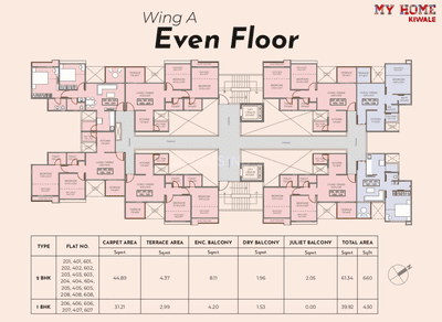 Project Image of 430.0 - 660.0 Sq.ft 1 BHK Apartment for buy in My Home Kiwale
