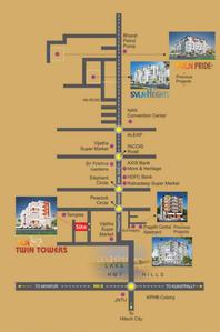 Project Image of 0.0 - 1864.96 Sq.ft 3 BHK Apartment for buy in SLN Twin Towers Block B