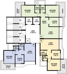 Project Image of 0.0 - 1170.0 Sq.ft 2 BHK Apartment for buy in Saar Heritage Castle