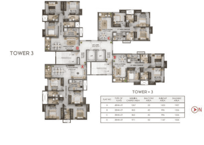 Project Image of 783.0 - 1267.0 Sq.ft 2.5 BHK Apartment for buy in Periwal Essense