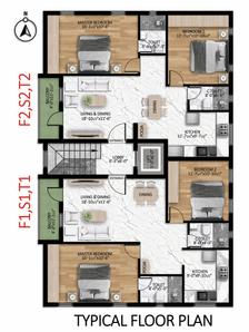 Project Image of 0.0 - 1055.0 Sq.ft 2 BHK Apartment for buy in Jayam Majestic