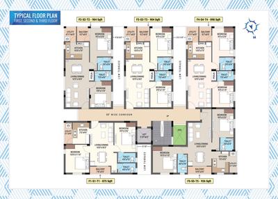 Project Image of 643.9 - 680.49 Sq.ft 2 BHK Apartment for buy in Ashwanth Elite Flats