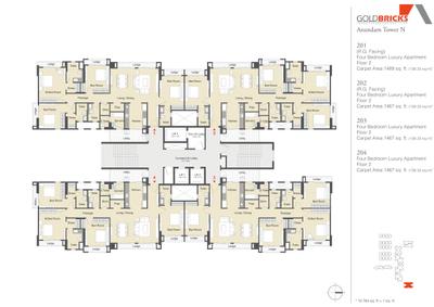 Project Image of 1316.0 - 2573.0 Sq.ft 2 BHK Apartment for buy in Goldbricks Anandam World City Tower G And N