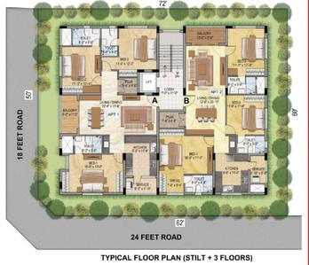 Project Image of 1558.0 - 1609.0 Sq.ft 3 BHK Builder Floor for buy in Redbrick Soundarya