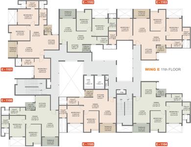 Project Image of 551.0 - 1019.0 Sq.ft 2 BHK Apartment for buy in Rohan Madhuban II Wings D E