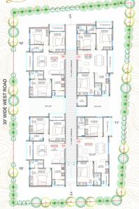 Aryamitra Vine Wood Ananda Vine Wood Cluster Plan For Typical Floor 1