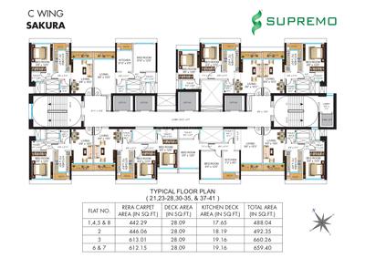 Project Image of 480.0 - 654.0 Sq.ft 1 BHK Apartment for buy in Neelam Supremo Phase I Salvia D Wing