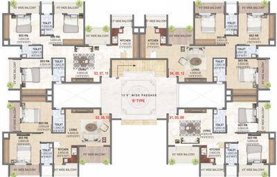 Project Image of 411.0 - 999.0 Sq.ft 1 BHK Apartment for buy in Karda Hari Sparsh Phase III